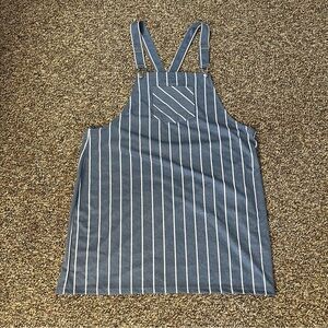 NWT Striped Overall Dress